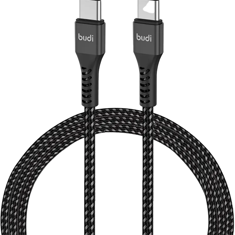 Budi DC206TT10B Cable 65W 1m Braided Metal Shell Mascom International.webp